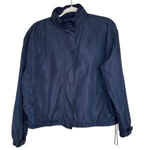 Lauren Ralph Lauren Women's Navy Midweight Windbreaker Rain Jacket, Size M, EUC